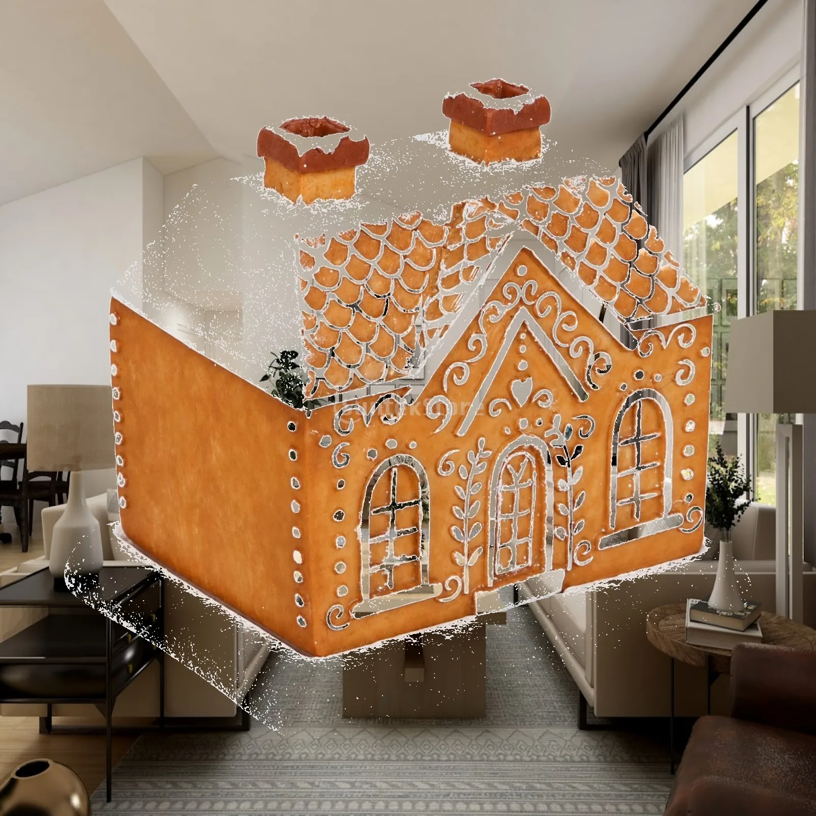 Gingerbread House Incense Cone Burner Holiday Gingerbread House Candle Holder Ornament Resin Cone Holder Christmas