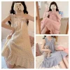 Girls Summer Loungewear Lace Camisole Nightdress Women Ladies Korean-Style Loose Nightdress Soft Thin Cool HomeWear Woman Casual