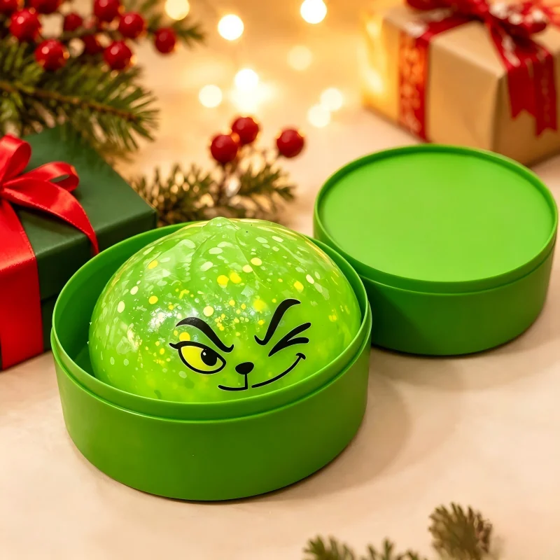 Glitter Green Dumpling with Steamer Squeeze Buns Relieve Stress for Christmas Party Gift Navidas Xmas 2027 New Year Gift - Image 2