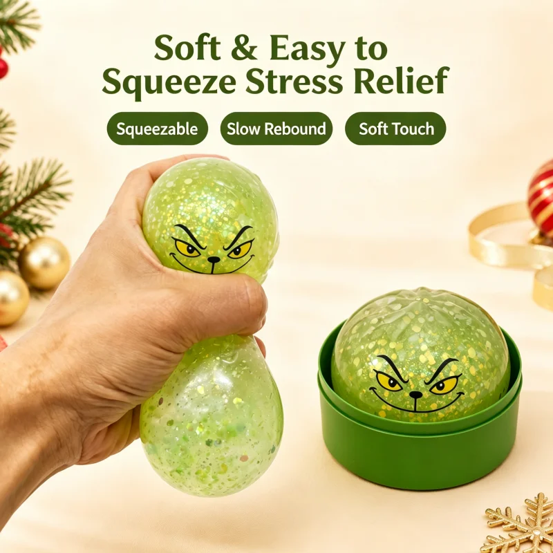 Glitter Green Dumpling with Steamer Squeeze Buns Relieve Stress for Christmas Party Gift Navidas Xmas 2027 New Year Gift - Image 6