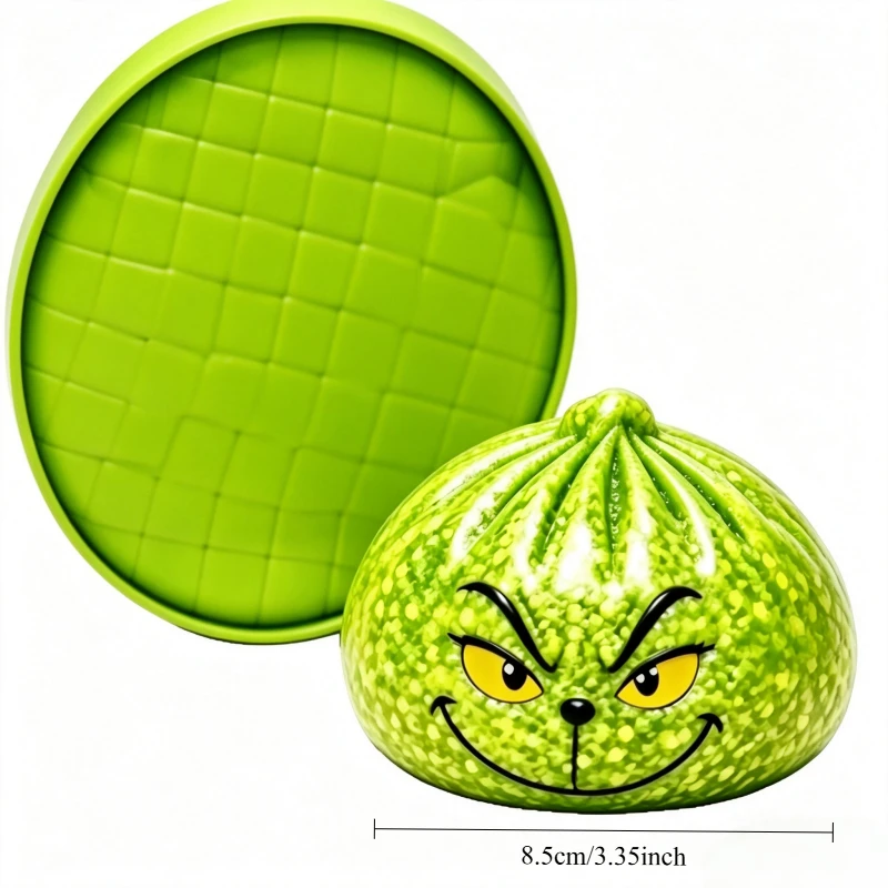 Glitter Green Dumpling with Steamer Squeeze Buns Relieve Stress for Christmas Party Gift Navidas Xmas 2027 New Year Gift - Image 3