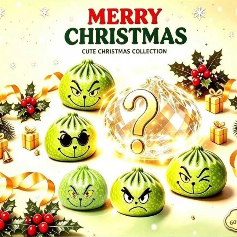 Glitter Green Dumpling with Steamer Squeeze Buns Relieve Stress for Christmas Party Gift Navidas Xmas 2027 New Year Gift - Image 5