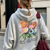 God Is Good All The Time Wildflower Bouquet Design Women Hoodies Loose Korean Y2K Sportswear Casual Clothes Fleece Autumn Hoody