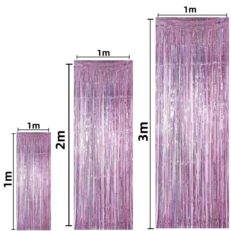Gold Foil Curtain Fringe Pink For Backdrop Party Back Drop Photo Booth Wedding Graduations Birthday Christmas Event - Image 5