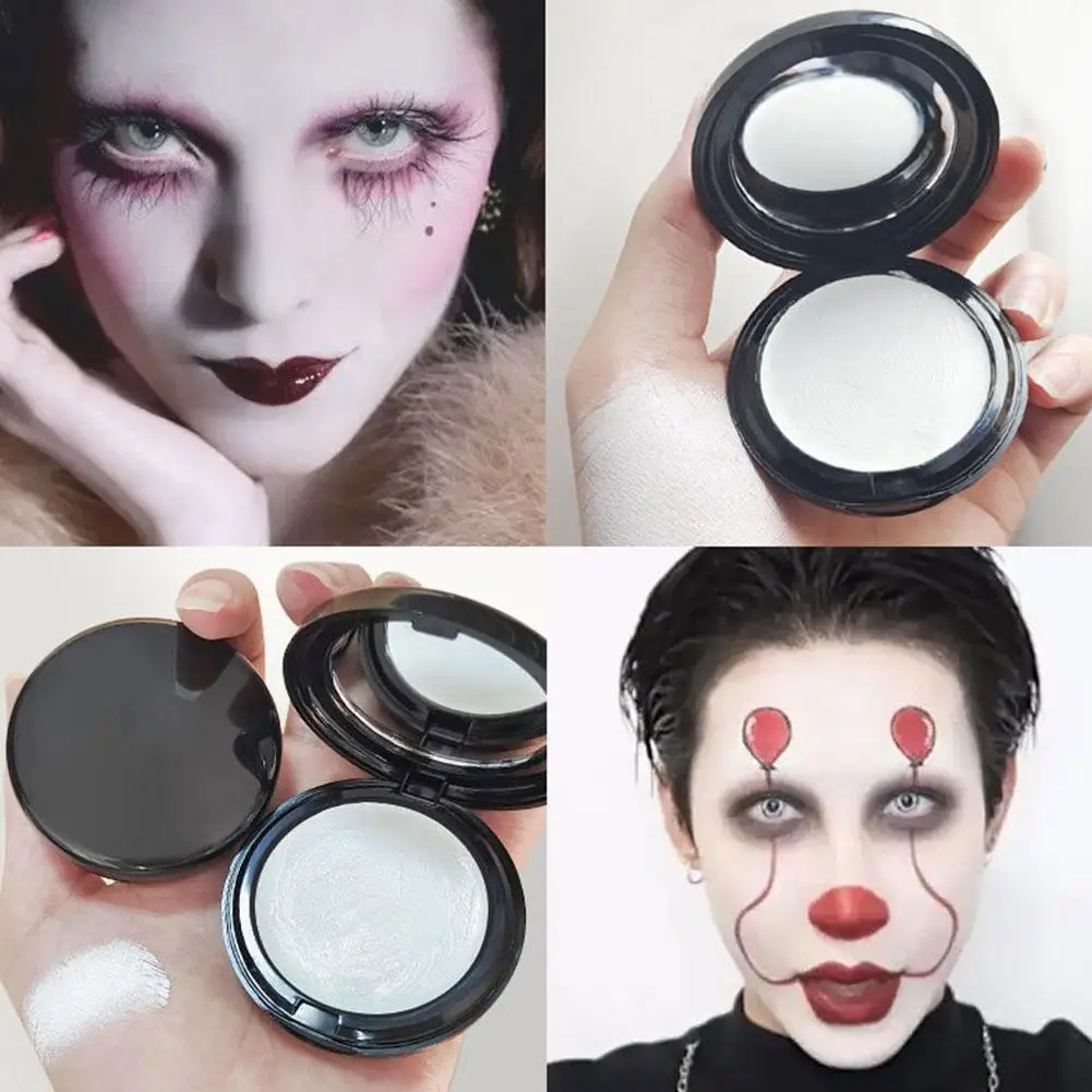 Goth White Makeup Foundation Cream Concealer Cosplay White Clown White Face Body Paint Zombie Make-Up Face Cream Halloween Face - Image 6