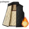 Graphene Heating Men's Winter Vest Lambswool Lined Warm Padded Waistcoat Outdoor Hiking Climbing Running Sports Casual Outerwear