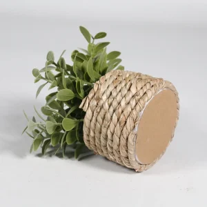 Green Artificial Potted Plant Eucalyptus Grass Woven Artificial Plants 11cm Plastic Leaf Simulated Potted Plants Home Decor