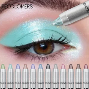 Green Color Pearlescent Pen Waterproof Eye Makeup Matte Glitter Shimmer Eye shadow Perfect for Christmas Halloween Gifts