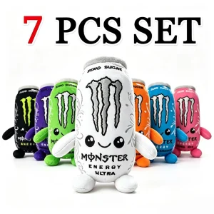 HOT- Cute Monster Energy Can Plush Doll Soft Stuffed Toy Kawaii Cartoon Squeeze Pillow Desk Sofa Decor Creative Gift