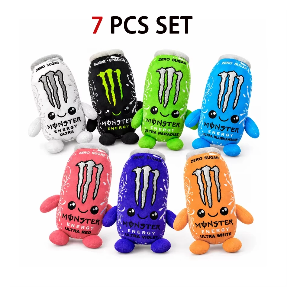 HOT- Monster Plush White Energy Drink Plush Toy Simulation Can Stuffed Doll Cute Soft Figure Decor Gift Friend Home Ornament - Image 2