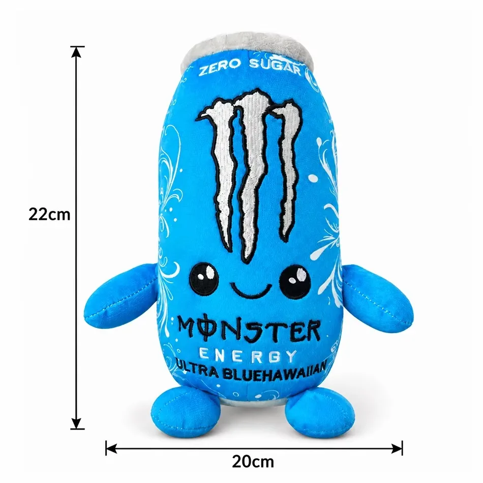 HOT- Monster Plush White Energy Drink Plush Toy Simulation Can Stuffed Doll Cute Soft Figure Decor Gift Friend Home Ornament - Image 4
