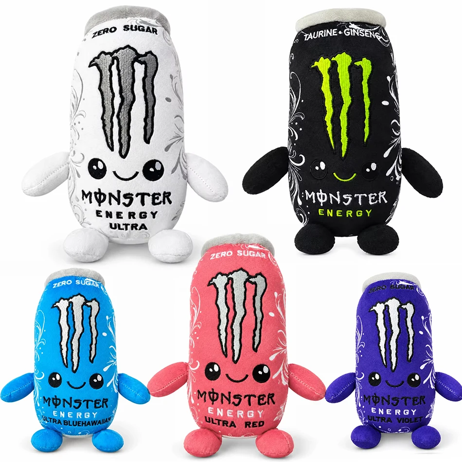 HOT- Monster Plush White Energy Drink Plush Toy Simulation Can Stuffed Doll Cute Soft Figure Decor Gift Friend Home Ornament - Image 3
