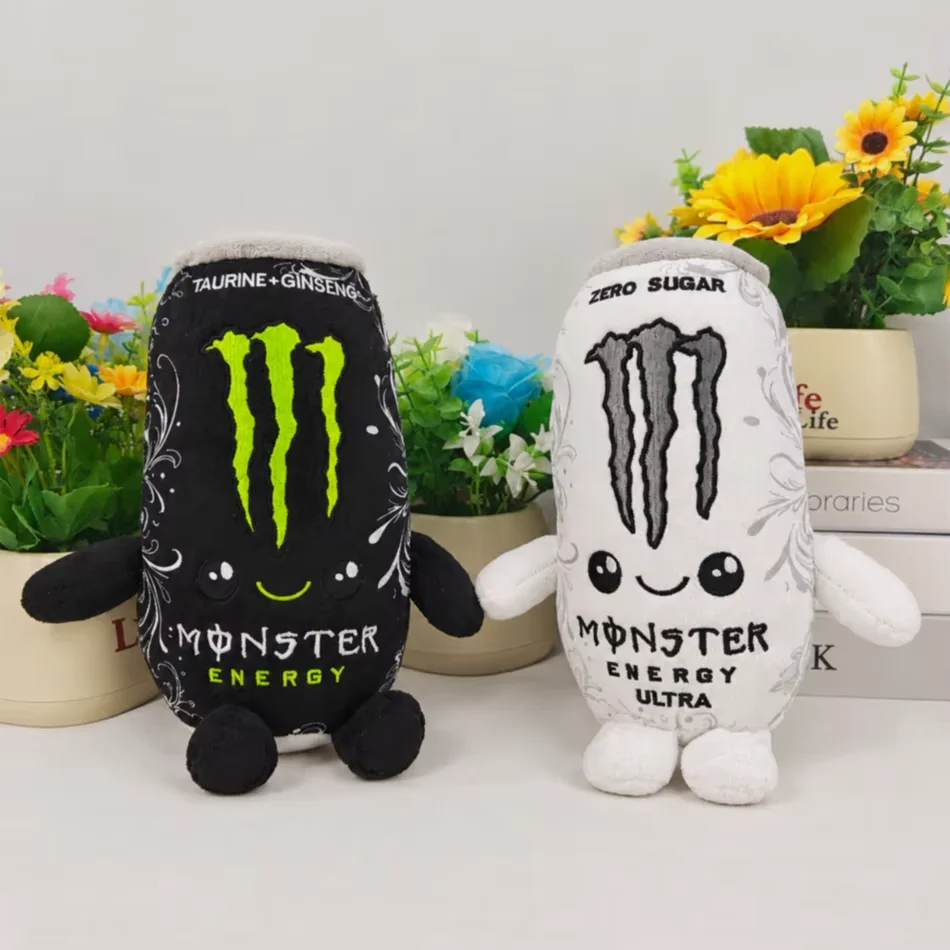 HOT- Monster Plush White Energy Drink Plush Toy Simulation Can Stuffed Doll Cute Soft Figure Decor Gift Friend Home Ornament - Image 5
