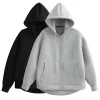 HXAO Women's Hoodie Oversized Zip up Hoodies Women Autumn Winter Long sleeve Outerwears Sweatshirt with zipper Y2k Hoodie Top