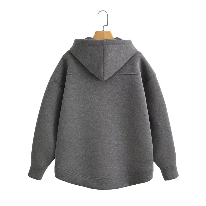 HXAO Women's Hoodie Oversized Zip up Hoodies Women Autumn Winter Long sleeve Outerwears Sweatshirt with zipper Y2k Hoodie Top - Image 3