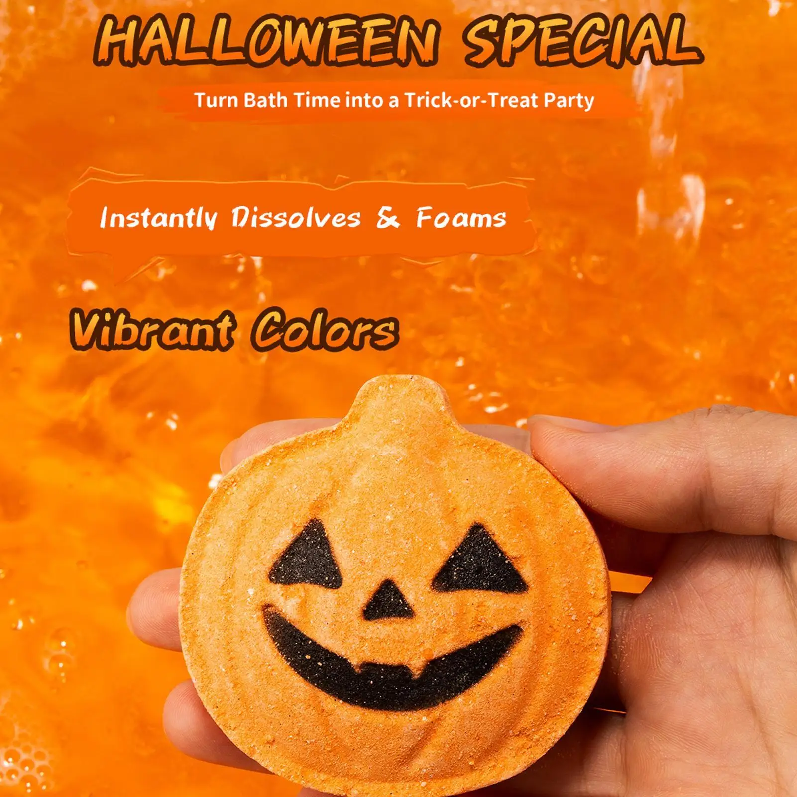 Halloween Bath Bombs Set 6 Pack With Toys Inside Colorful Fizzing Natural Bubble Bath Gift For Kids Boys Girls Holiday Party Spa - Image 3