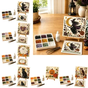 Halloween Sea Glass-Mosaic Art Kit Incredibles Hand-Made DIY Sea Glass Crafts Sea Glass Crafts Photo Frame Walls Art Decor