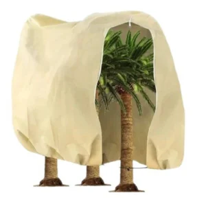 Heavy duty plant frost cover with zipper and drawstring for winter protection large non woven fabric plant cover