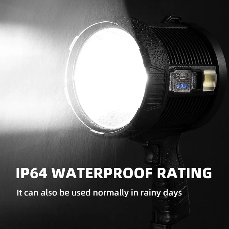 High Power Portable Led Flashlight Outdoor Searchlight Spotlights Solar Rechargeable Torch ABS Built-in Battery Emergency Light - Image 6