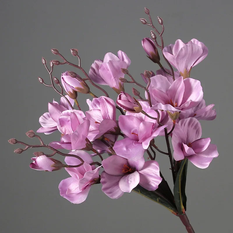 High Quality 5 Forks 20 Head Artificial Magnolia Flower For Home Living Room Table Decoration Bride Wedding Party Flower Bouquet - Image 3