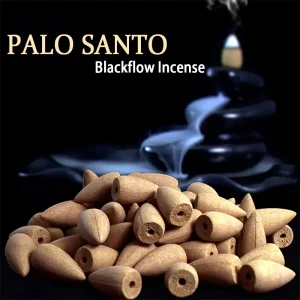 High-Quality Natural Palosanto Incense Cones, with a Rich Aroma, Burn for a Long Time, Creating an Aesthetic Smoke Effect, Suitable for Purifying the Air, Meditation, Yoga, Reading, Etc.