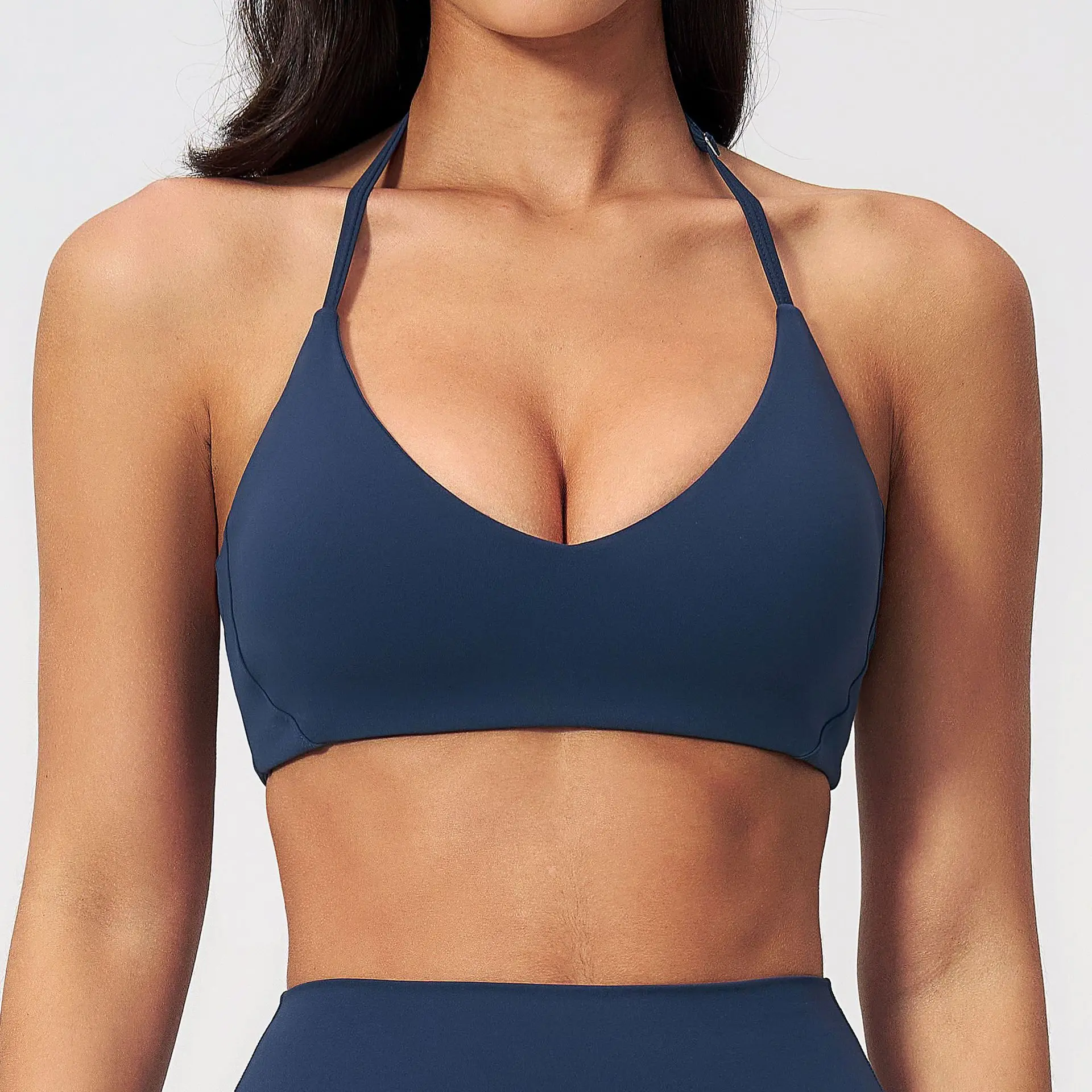 High Support Sports Bra Women Halter Yoga Bra Padded Backless Sports Underwear Gym Crop Top Push Up Workout Yoga Tops Woman - Image 6