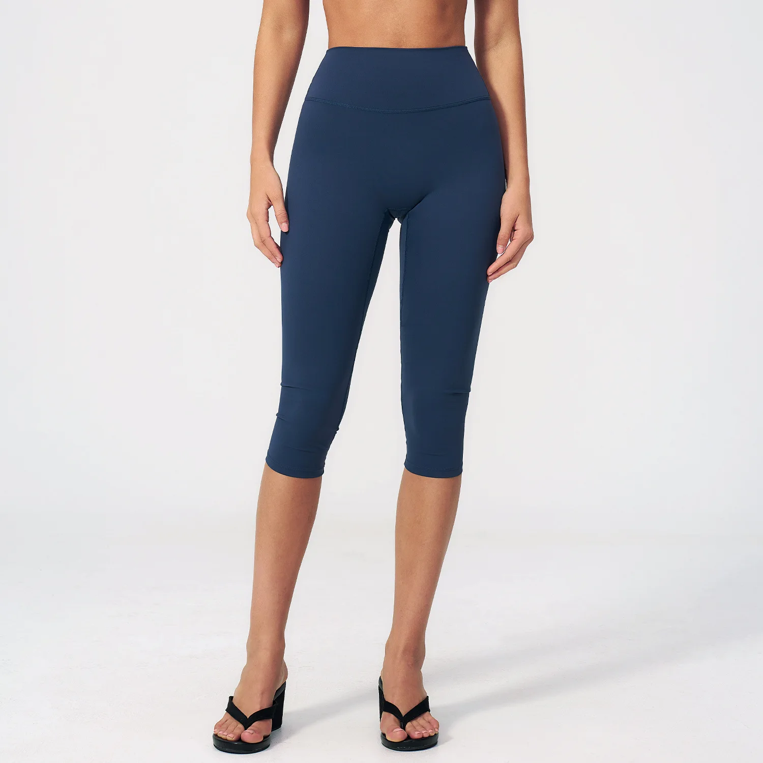 High Waist Yoga Pants Fitness Capri Pants 3/4 Leggings For Women Tummy Control Workout Capri Leggings Running Women's Activewear - Image 2