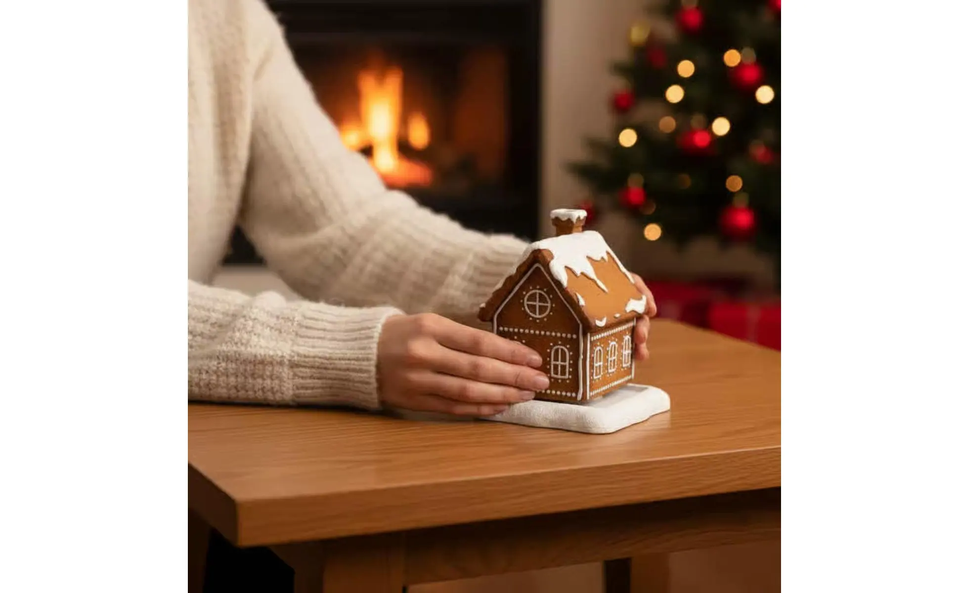 Holiday Cottage Aroma Holder Festive Gift Gingerbread House Aroma Burner Christmas Cabin Censer Detailed Craftsmanship Holiday Cottage Aroma Holder Festive Gift Gingerbread House Aroma Burner Christmas Cabin Censer Detailed Craftsmanship