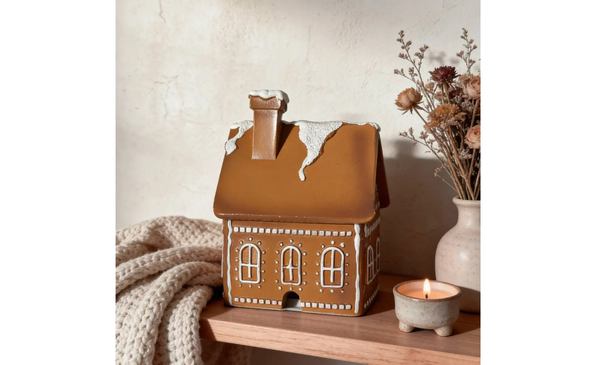 Holiday Cottage Aroma Holder Festive Gift Gingerbread House Aroma Burner Christmas Cabin Censer Detailed Craftsmanship Holiday Cottage Aroma Holder Festive Gift Gingerbread House Aroma Burner Christmas Cabin Censer Detailed Craftsmanship