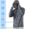Hooded Design Fishing Shirt Summer Mask Performance Fabric Outdoor Hoodie Lightweight Material Sun Protection Jersey Fishing