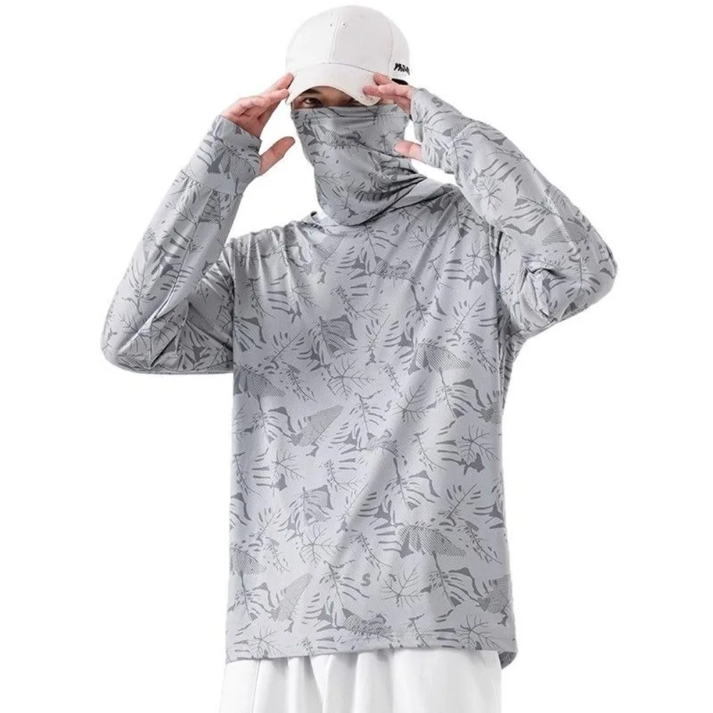 Hooded Design Fishing Shirt Summer Mask Performance Fabric Outdoor Hoodie Lightweight Material Sun Protection Jersey Fishing - Image 3