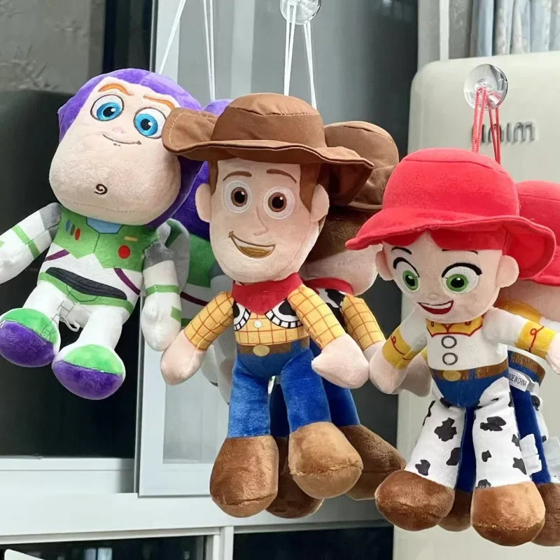 Hot *23cm Cute Woody Buzz Lightyear Plush Toy Lovely Stuffed Anime Jessie Plushies Pendant Cartoon Doll Festival Gifts** - Image 2