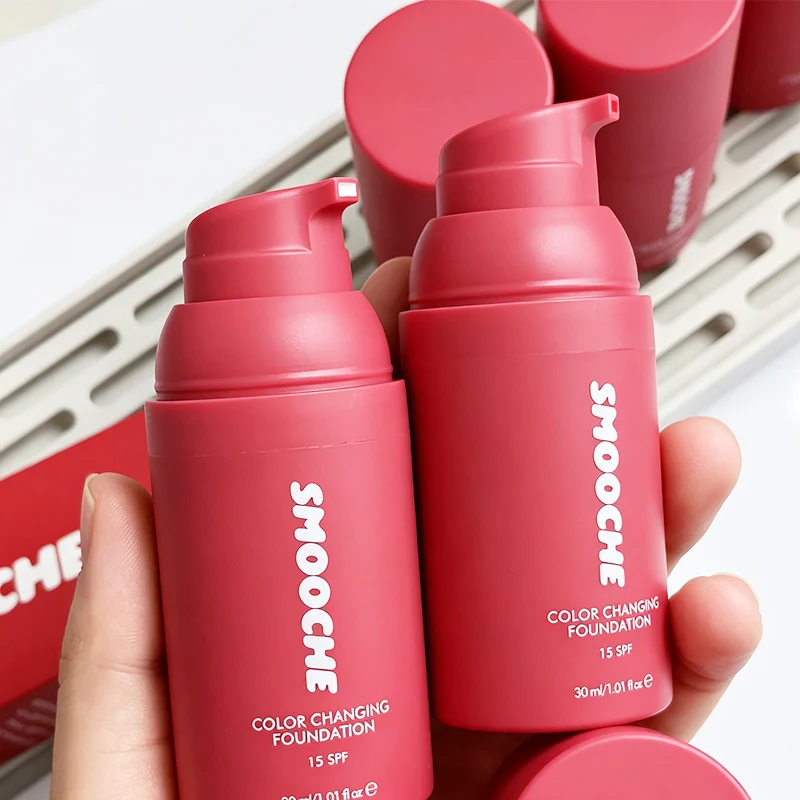 Hot SMOOCHE SPF15 Skin Tone Adaptive Color Changing Liquid Foundation Lasting Oil Control Liquid Foundation Nature Concealer - Image 5
