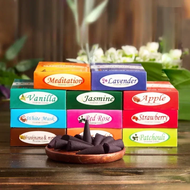 Incense Cones From Mahendra The Best Known Brand Home Fragrance Handmade Inciensos Towers Sandalwood Lotus Vanilla Incense Cones - Image 2