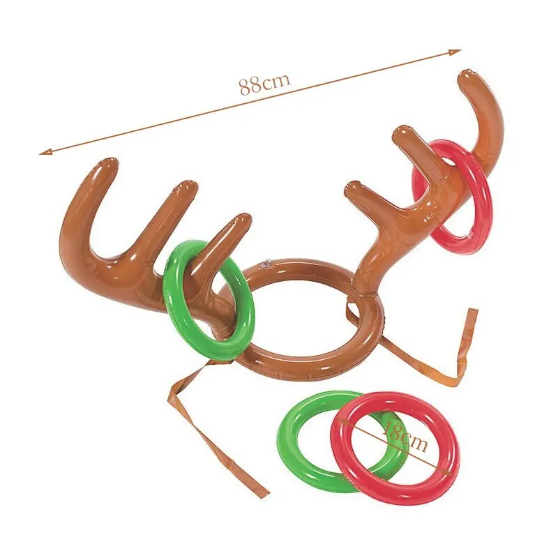 Inflatable Reindeer Antler Hat Ring Toss Game Kids Gift Christmas Family Game Toys Navidad Natal New Year Xmas Decor Noel 2023 - Image 6