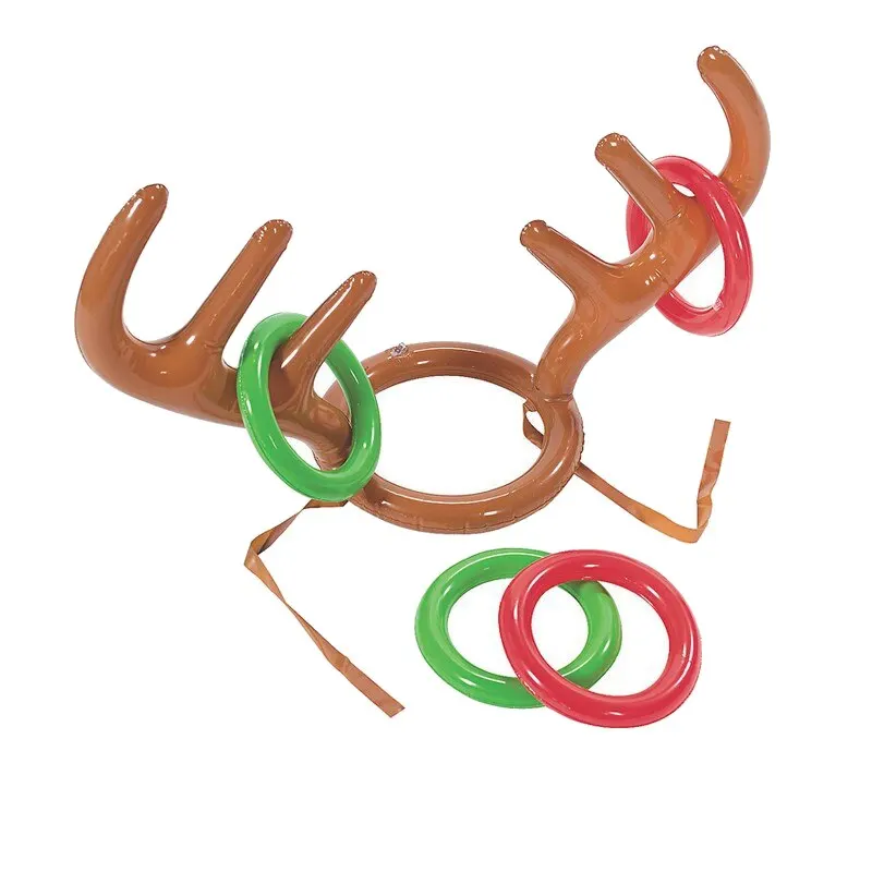 Inflatable Reindeer Antler Hat Ring Toss Game Kids Gift Christmas Family Game Toys Navidad Natal New Year Xmas Decor Noel 2023 - Image 3