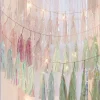 Iridescent Rose Gold Foil Paper Tassel Garland Sets Flower Birthday Party Baby Shower Wedding Anniversary Decoration Wholesale