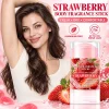 JUINHOU 40g Portable Body Deodorant Stick Strawberry Fragrance Non-irritating Odor Control Refreshing Easy To Use For Women Men