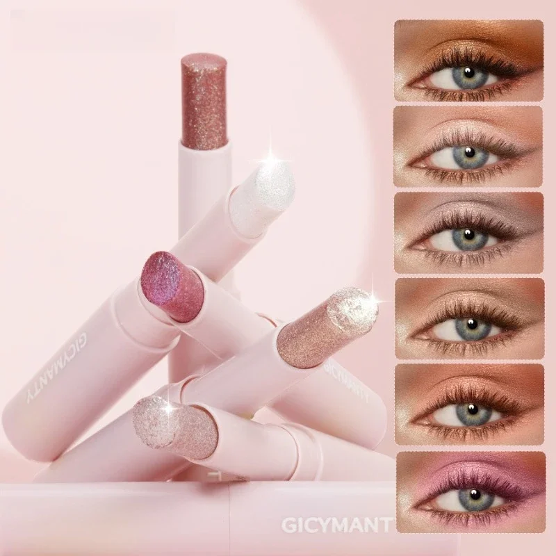 Jelly Eyeshadow Stick Holographic Pearl Shimmer and Delicate Glitter for Eye Brightening Long-Lasting Eyeshadow Highlight Stick - Image 3