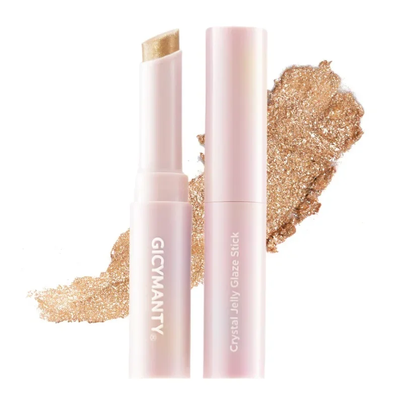 Jelly Eyeshadow Stick Holographic Pearl Shimmer and Delicate Glitter for Eye Brightening Long-Lasting Eyeshadow Highlight Stick - Image 4