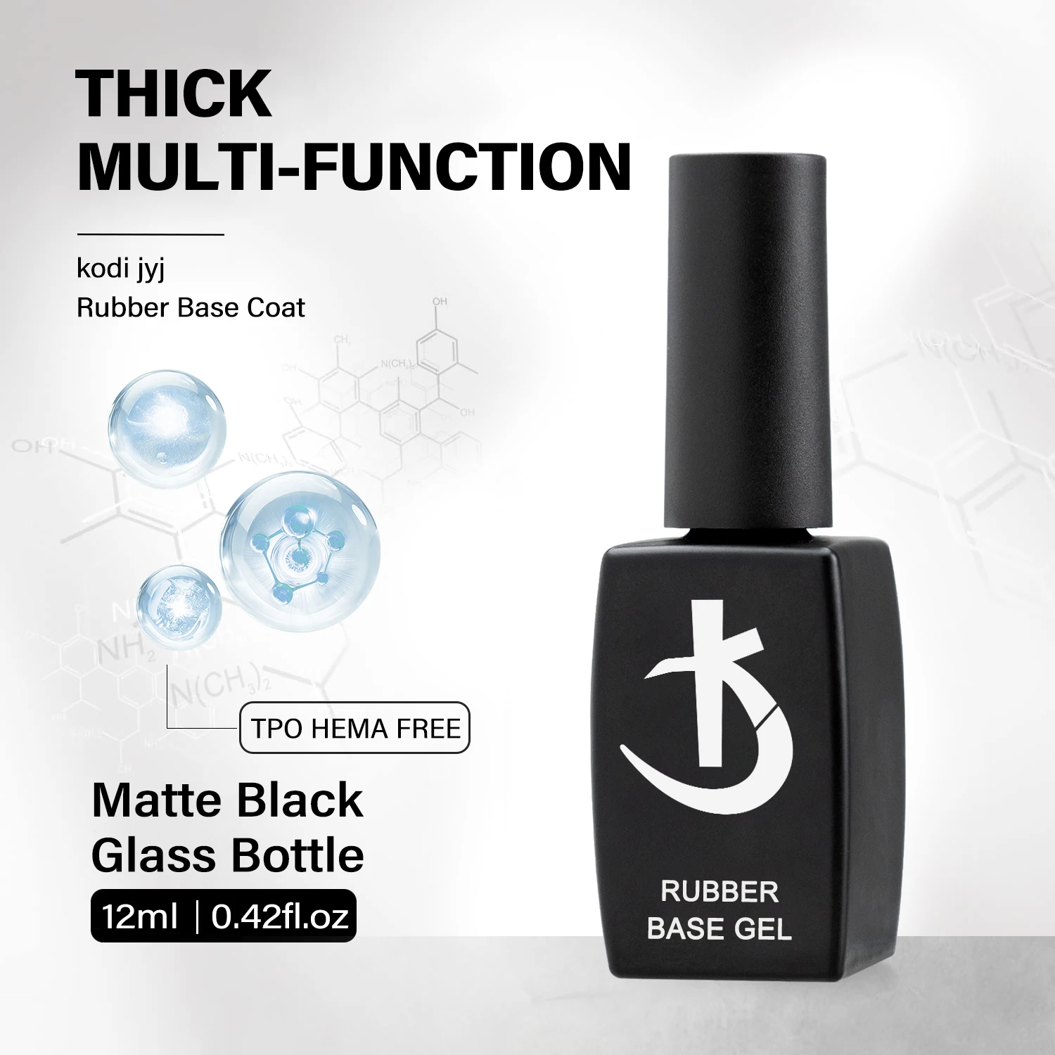 KODI JYJ Tpo Hema Free Rubber Base Gel Polish 12ml No Wipe Top High Gloss Long-Lasting Gellac New Formula Nail Base and Top Coat - Image 2