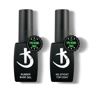 KODI JYJ Tpo Hema Free Rubber Base Gel Polish 12ml No Wipe Top High Gloss Long-Lasting Gellac New Formula Nail Base and Top Coat