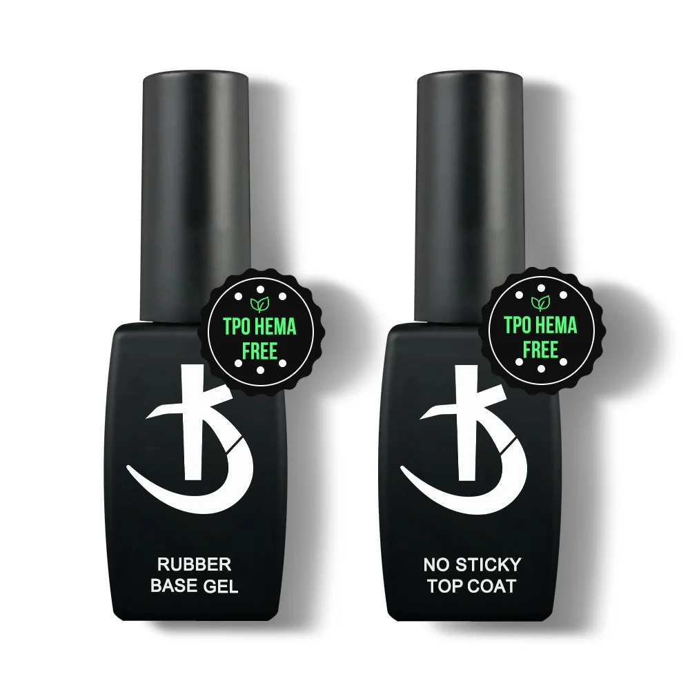 KODI JYJ Tpo Hema Free Rubber Base Gel Polish 12ml No Wipe Top High Gloss Long-Lasting Gellac New Formula Nail Base and Top Coat