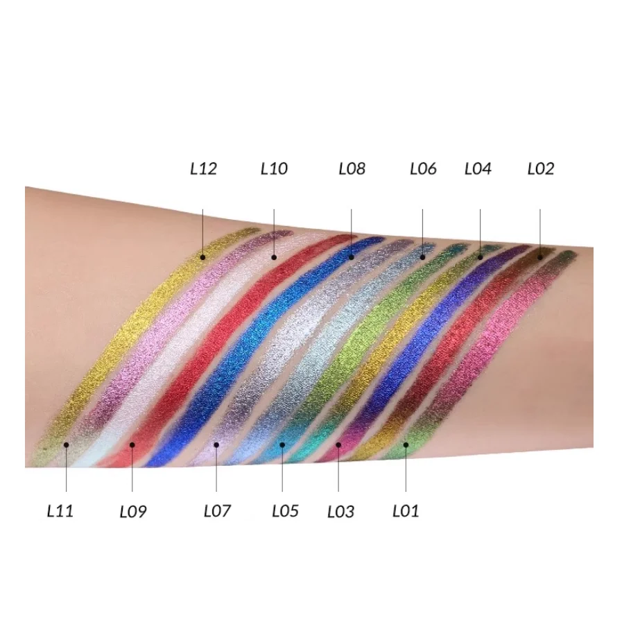 Kaleidos Automatic Gel Eyeliner Pencil Chameleon Eye Shadow Long Wear Glitter Metallic Waterproof Eye Liner Pen Makeup Stamp - Image 3