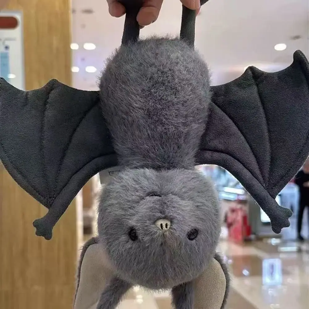 Kartoon 22cm Bat Plush Toy Soft Stuffed Cartoon Bat Plushies Grey Funny Design Bat Pig Doll Halloween Decoration - Image 2