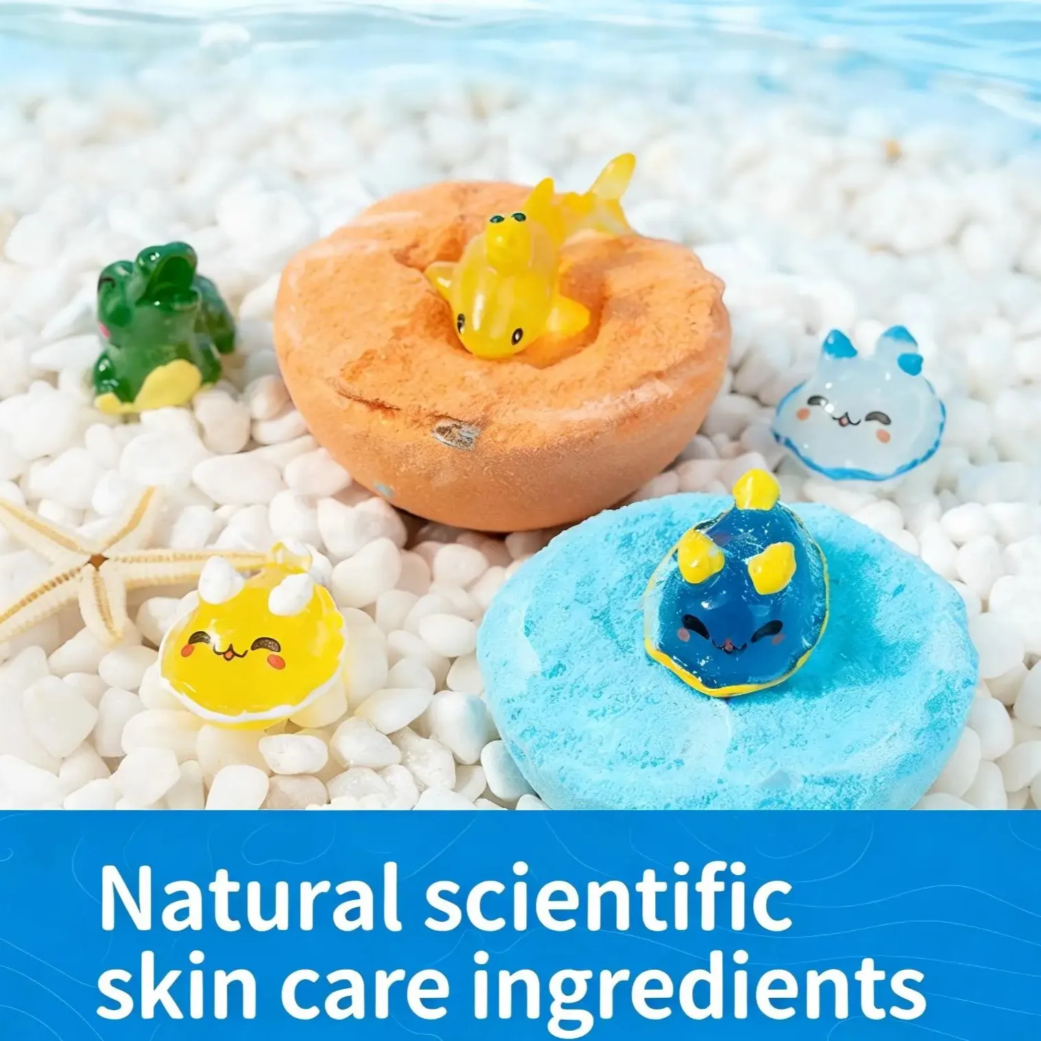 Kids Bath Bombs Hidden Surprise Colorful Rich Bubble kids Funny Relaxing Bath Toys Children Holiday Gift Set Ocean Bubble Bath - Image 3