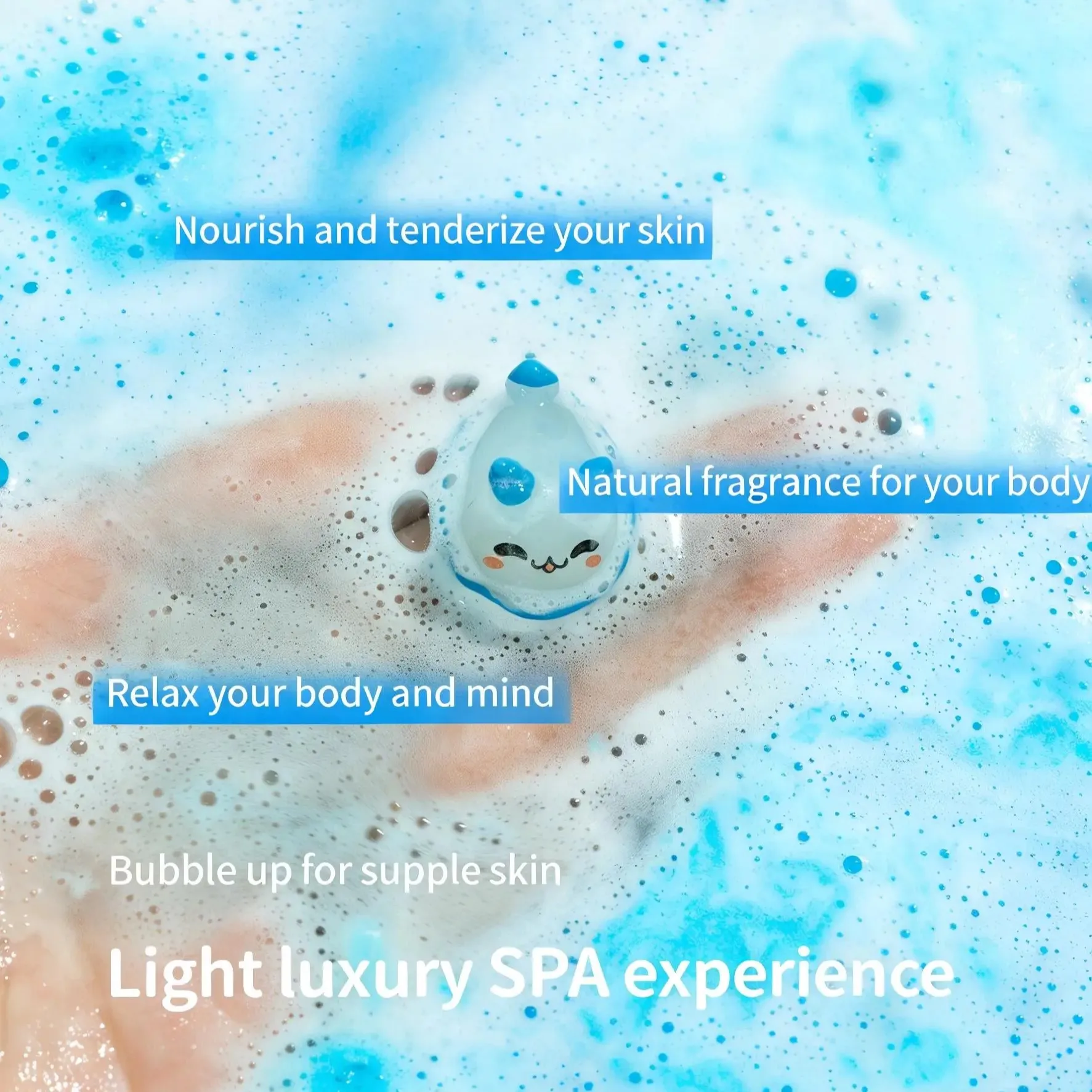 Kids Bath Bombs Hidden Surprise Colorful Rich Bubble kids Funny Relaxing Bath Toys Children Holiday Gift Set Ocean Bubble Bath - Image 5