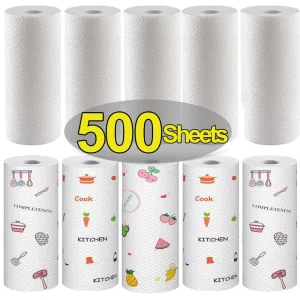 Kitchen Disposable Rags Lazy Cloth Non Stick Oil Washable Kitchen Paper Household Cleaning Dishcloth Dry and Wet Dual-use Towel