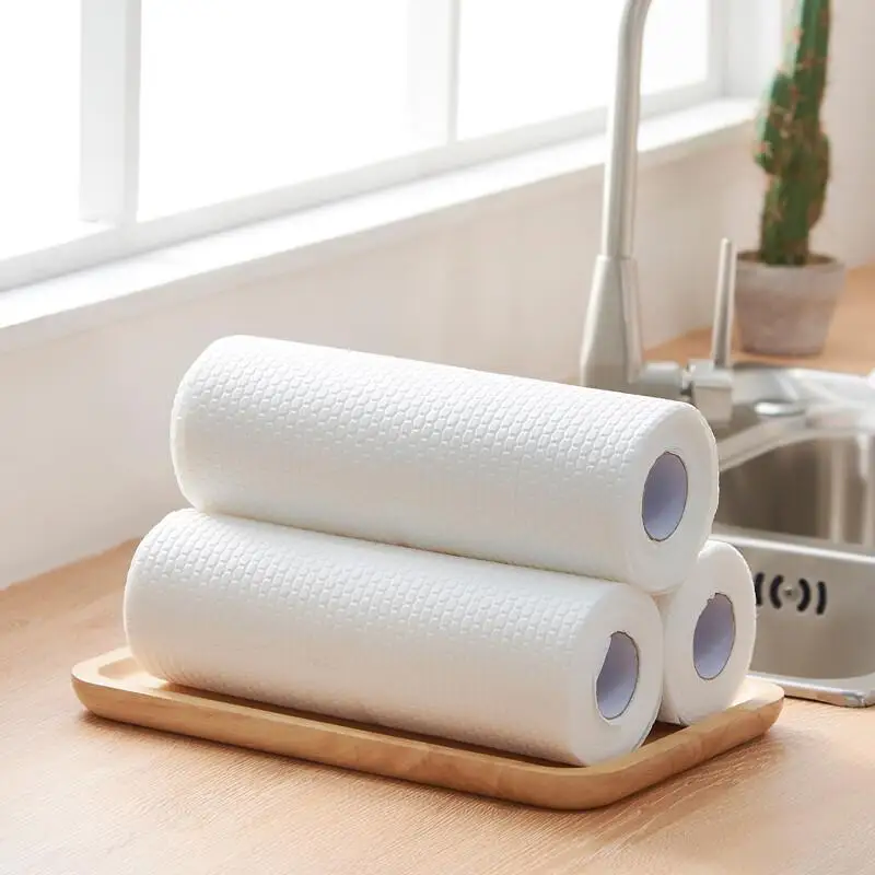Kitchen Disposable Rags Thicken Reusable Non-Woven Cleaning Cloths Household Washing Dishcloths Cloth Paper Towels Scouring Pads - Image 2