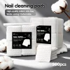 Klimonla 200/500Pcs/pack/box Solid Durable Nail Tools Manicure Gel Nail Polish Remover Pads Lint-Free Wipes Napkins Wraps